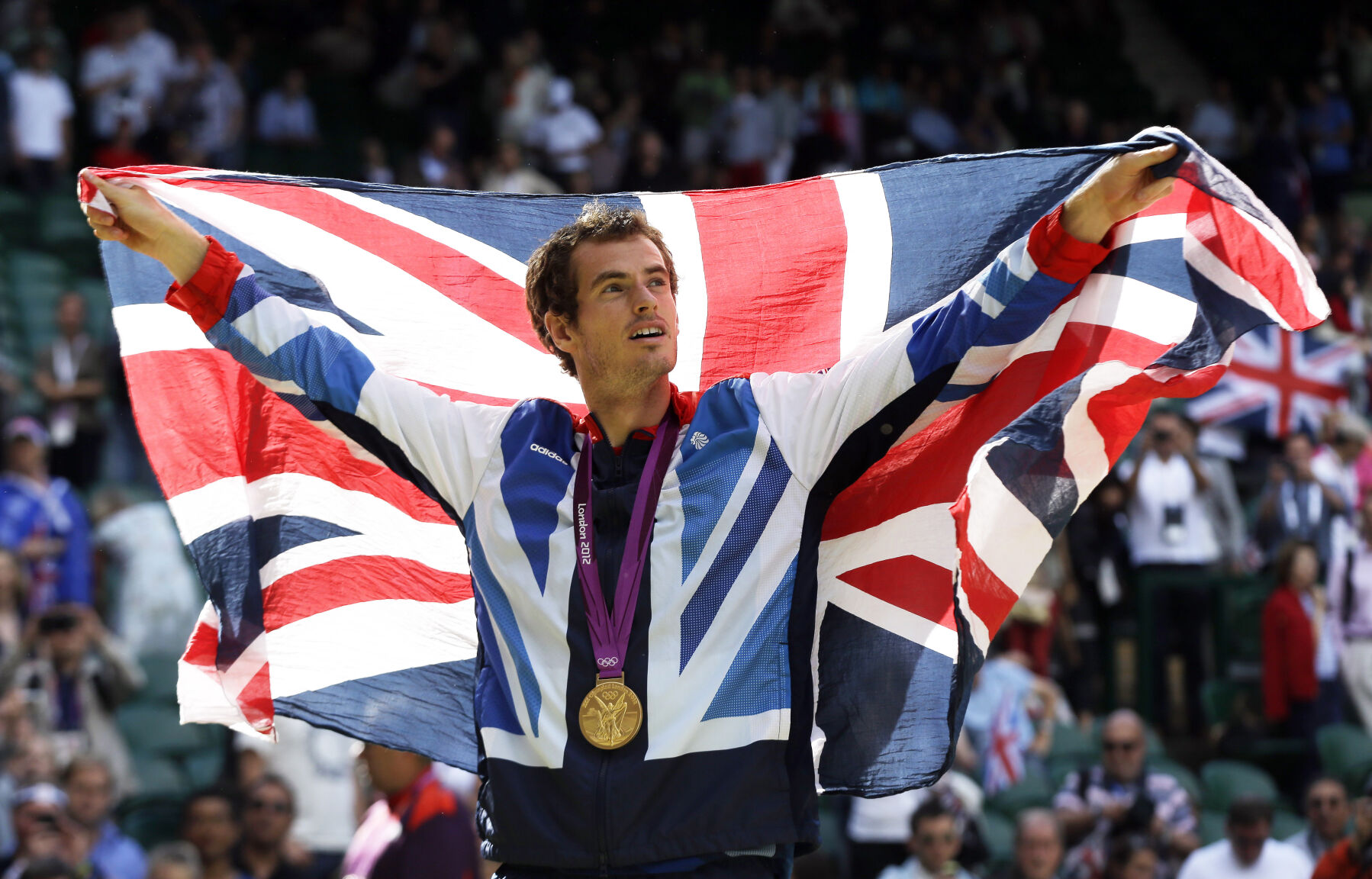 2012: Britain's Andy Murray wins Olympic gold in London Games